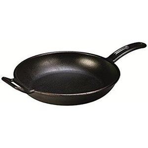 Lodge Seasoned Cast Iron Skillet - 12 Inch Ergonomic Frying Pan with Assist Handle