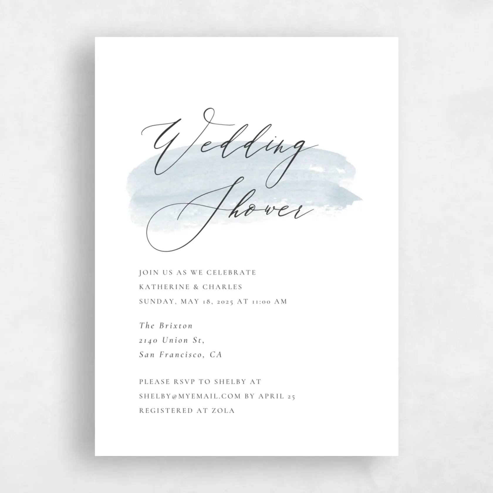Wedding Shower Invitation - Violin Stroke preview