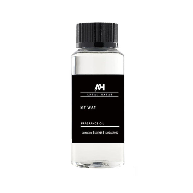 Hotel Scents My Way 120mL Essential Oil Scent Diffusers - Antal Hayat - Home Luxury Scents - Lemon, Comforting Sandalwood, Warm Cedarwood & Pretty Iris - Diffuser Oil Blends for Aromatherapy