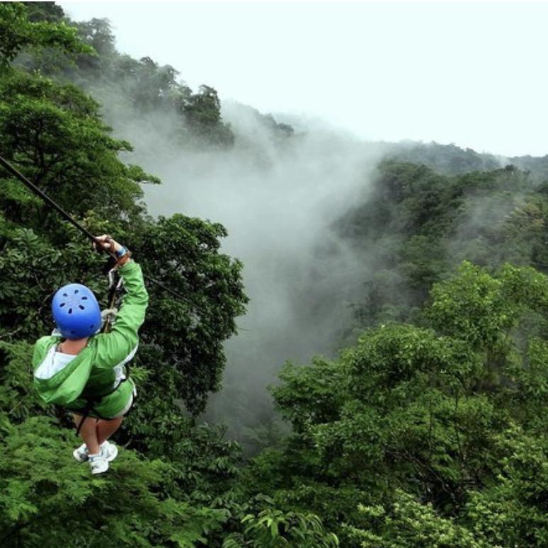 Zip Lining on our Honeymoon in Costa Rica