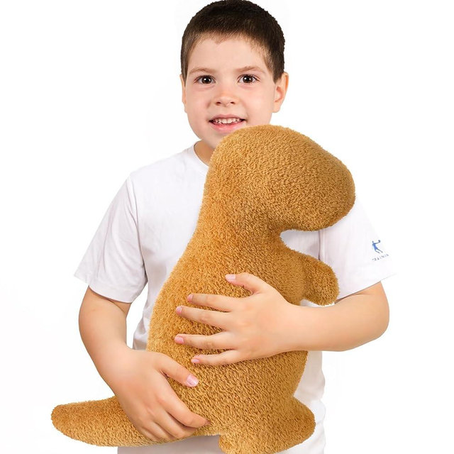 Aiideals Dino Nuggets Pillow, Dinosaur Chicken Nuggets Plush Funny Gifts for Teen Boys Girls, Fun Throw Pillows Cute Room Decor for Teens Dinosaur Gifts (Large, Tyran Rex)
