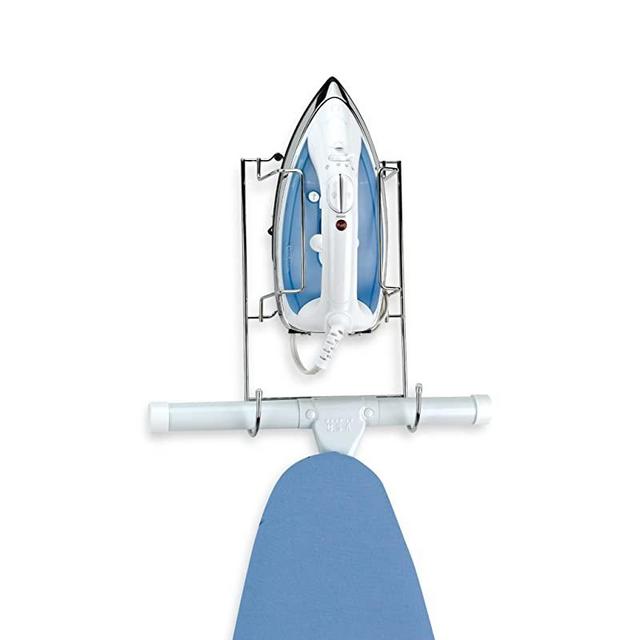 Better Houseware Iron and Ironing Board Holder, Chrome, 1425
