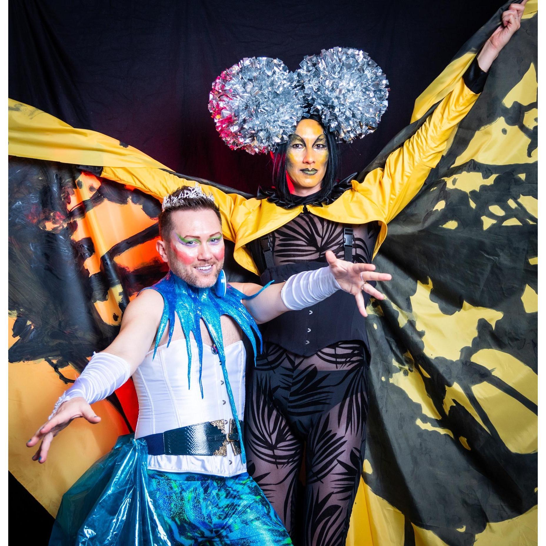 "Princess Un-Frozen" and "M. Butterfly" at HOT MAMA, Heartbeat Opera's sixth annual Halloween Drag Extravaganza.