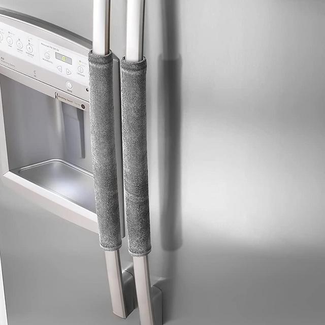 OUGAR8 Refrigerator Door Handle Covers,Keep Your Kitchen Appliance Clean from Smudges, Fingertips, Drips, Food Stains, Perfect for Dishwashers(Gray)