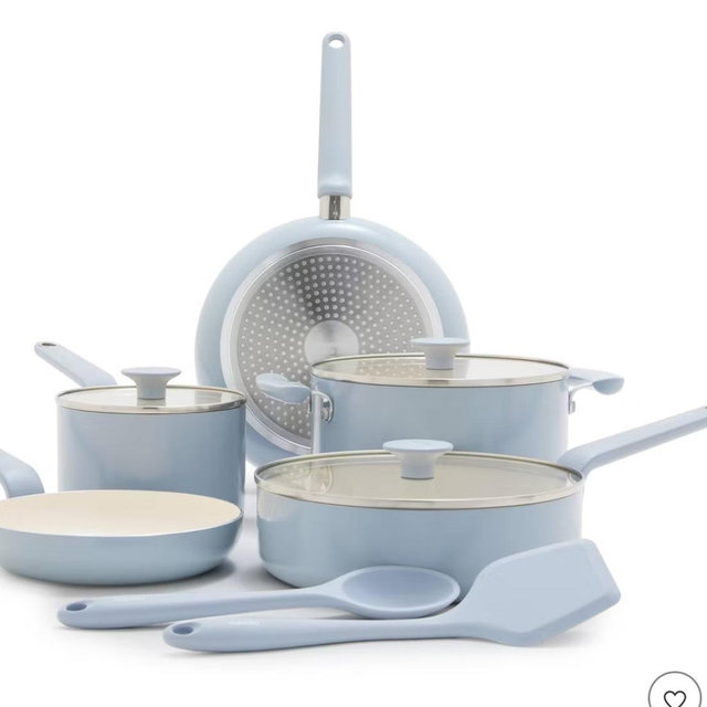 GreenPan Rio Advanced 16pc Ceramic Nonstick Cookware Set - Stardew Blue