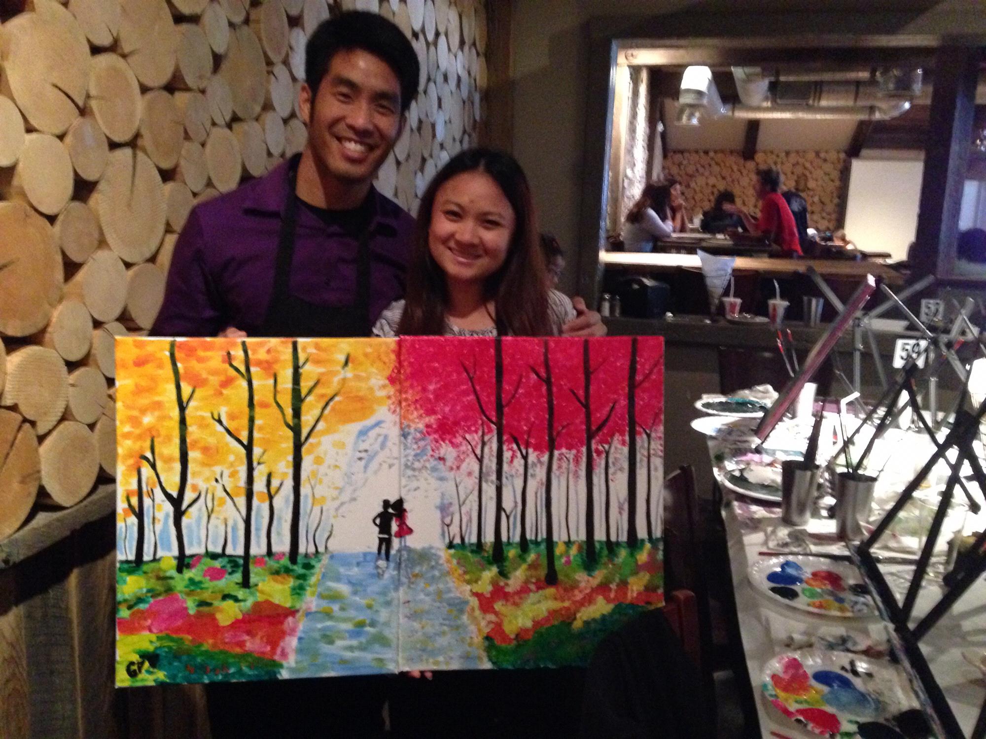 Our very first date as a couple AND first painting together. ❤️