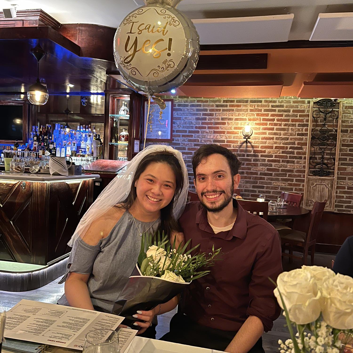 Celebrating our engagement.