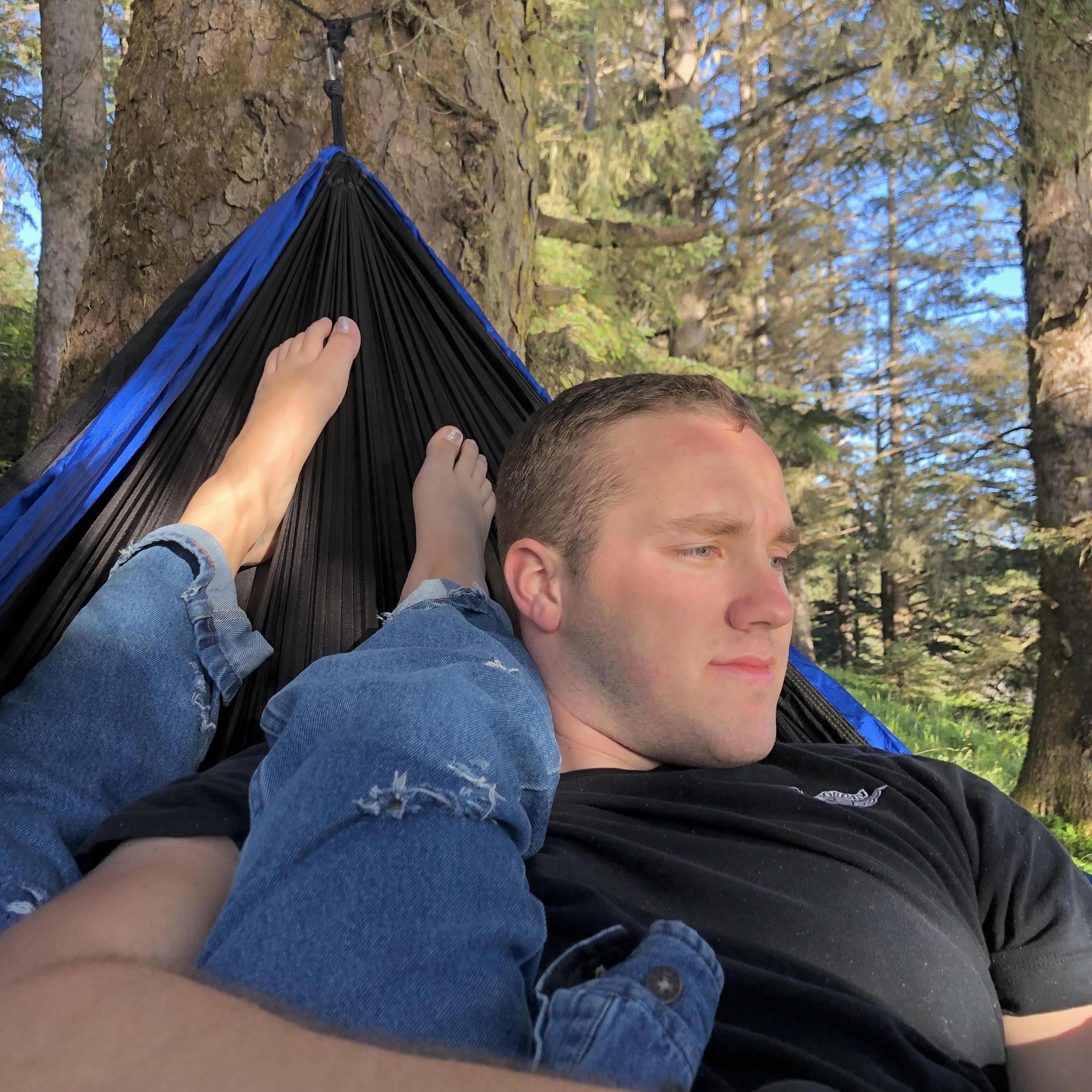 Hammocking near the Oregon Coast - one of our favorite things to do!