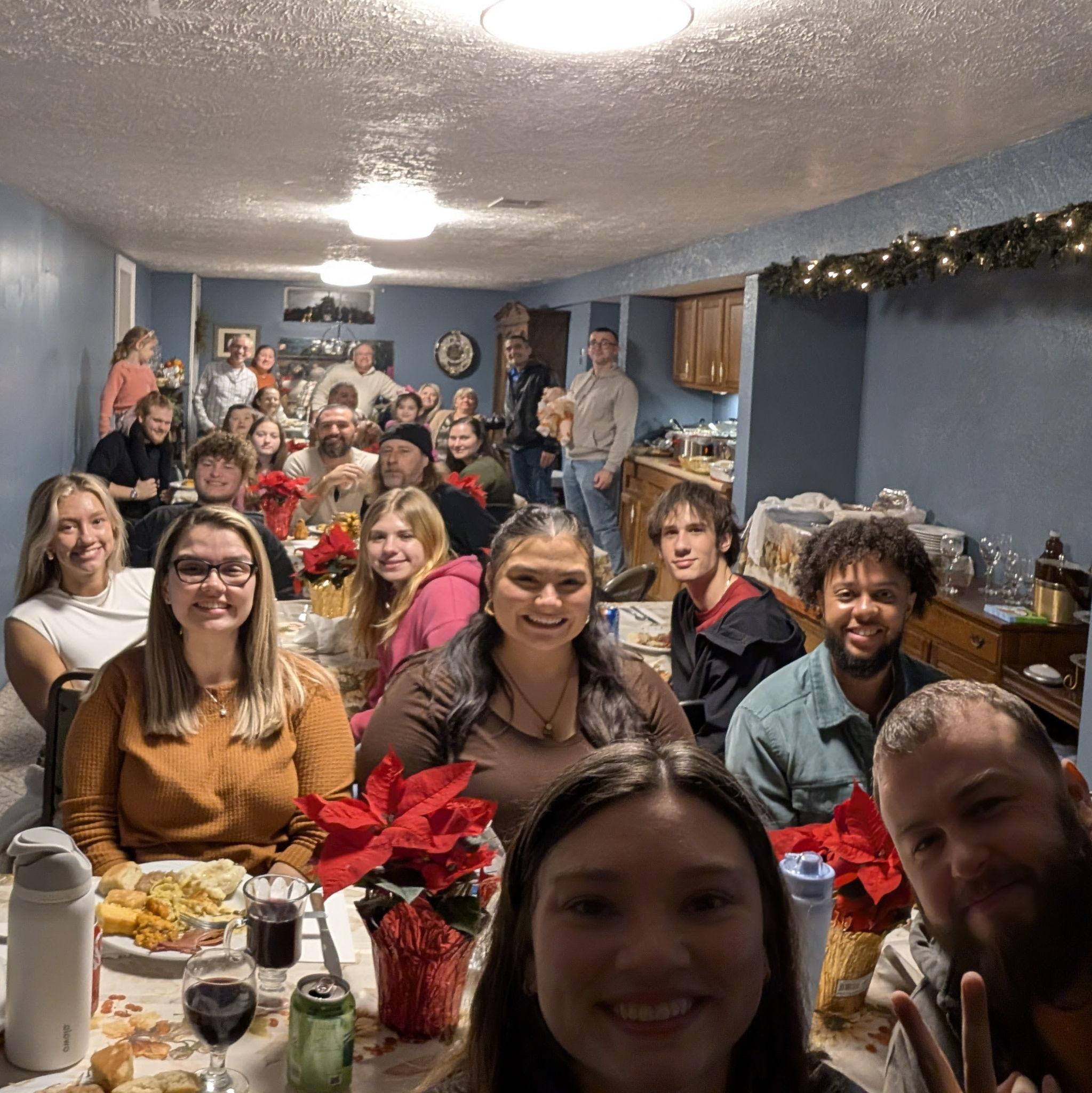 Many, many, family dinner's at Grammy's house with all of Syd's Family. Not pictured- the first time Jon met everyone on 04.11.2023