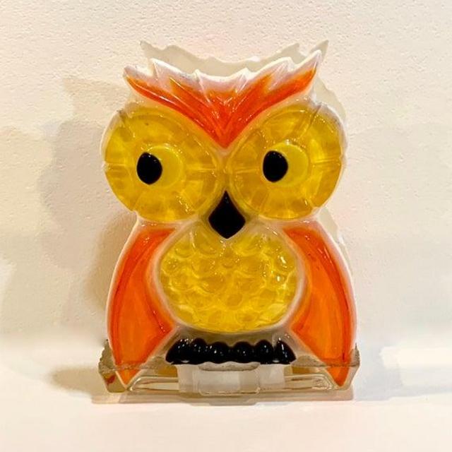 Vintage 1960's  Owl Napkin Holder, Lucite Acrylic  Owl Letter Holder, 1960's Retro Kitchen, Orange Yellow Kitschy Owl,