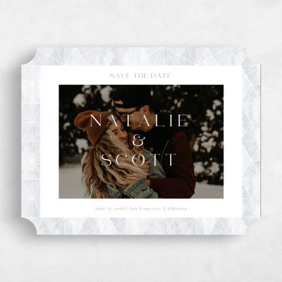 Grey Ticket Wedding Save the Date - Orion Photo