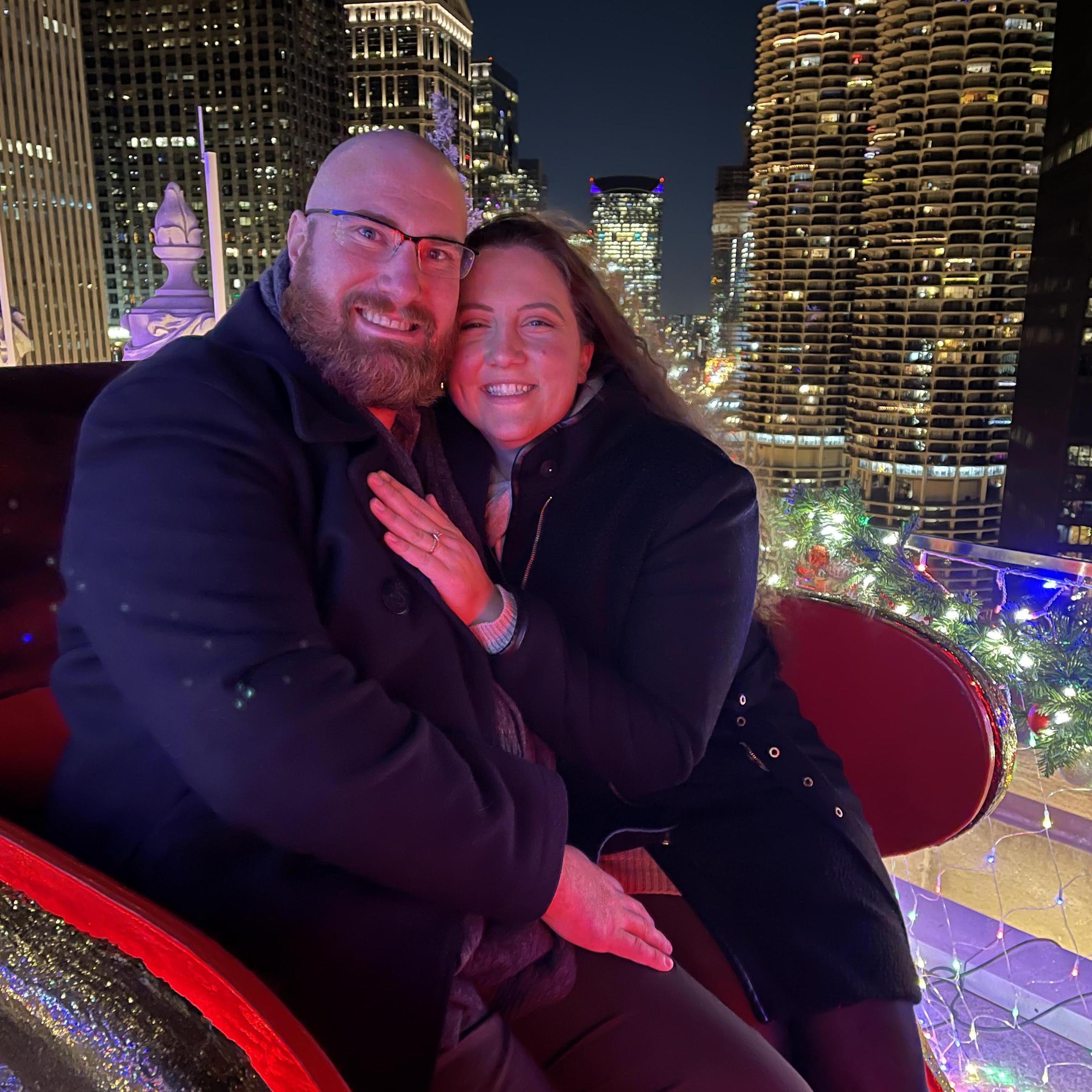 Rooftop bar in Chicago (celebrating the bachelor/bachelorette party of Anastasia's cousin)
