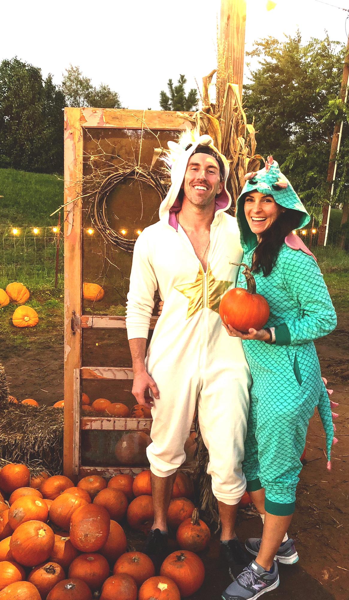Only adults dressed up at the pumpkin patch. We also wear these to the movies and grocery store when it's cold outside.