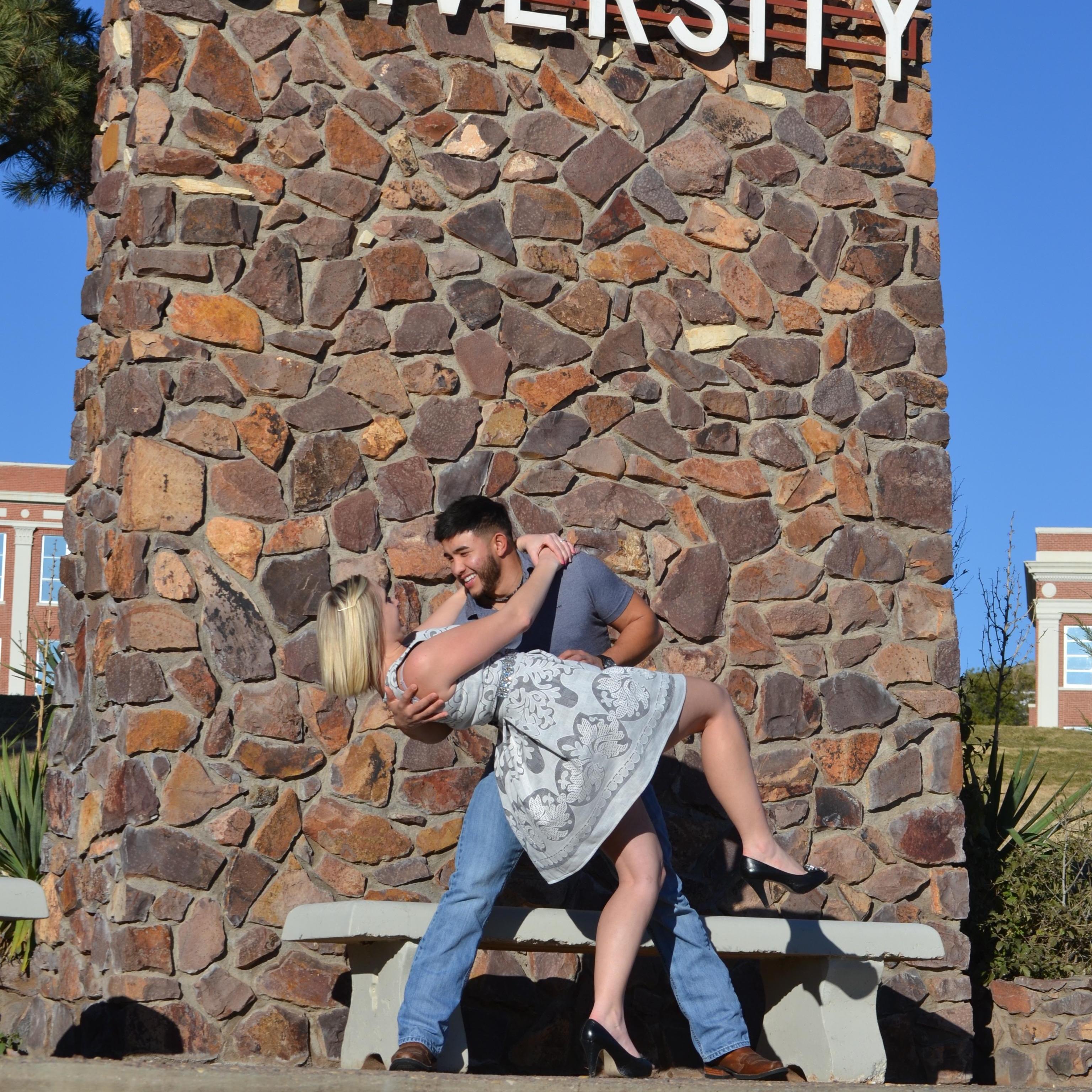 Together; we attended and both earned degrees from Sul Ross University in Alpine, Texas.