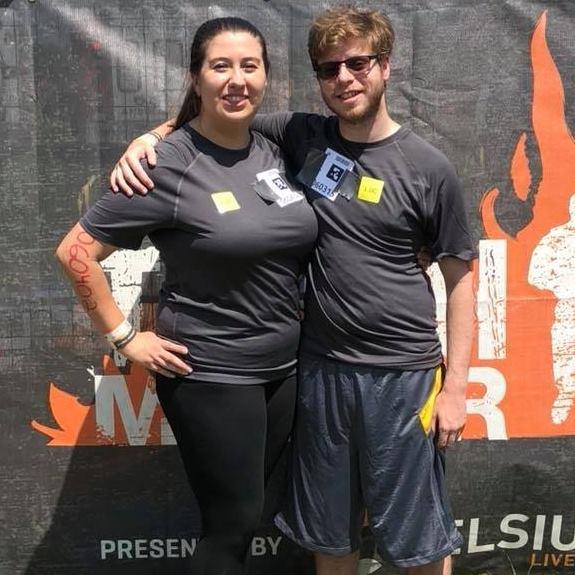 Our first Tough Mudder together: 10 miles of mud and obstacles that we had to accomplish together!
