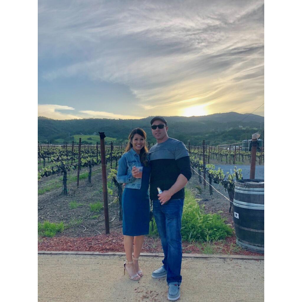 Enjoying Sunsets at The Vezer Family Blue Victorian Winery.