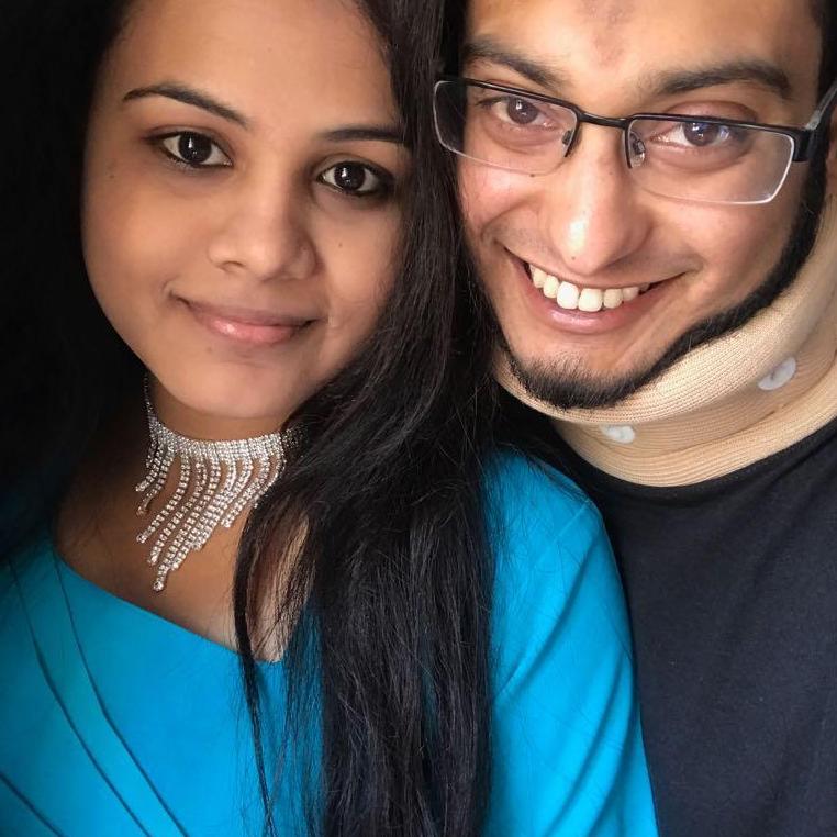 Reminiscing the time my fiance broke his neck.