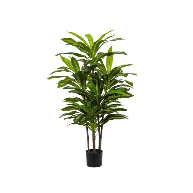 AzureLeap Dracaena Artificial Plant Indoor 4FT - Tall Faux Floor Plant in Pot - Large Tropical Fake Tree with Lifelike Leaves - Artificial Dracaena Tree for Home Office Living Room Decor