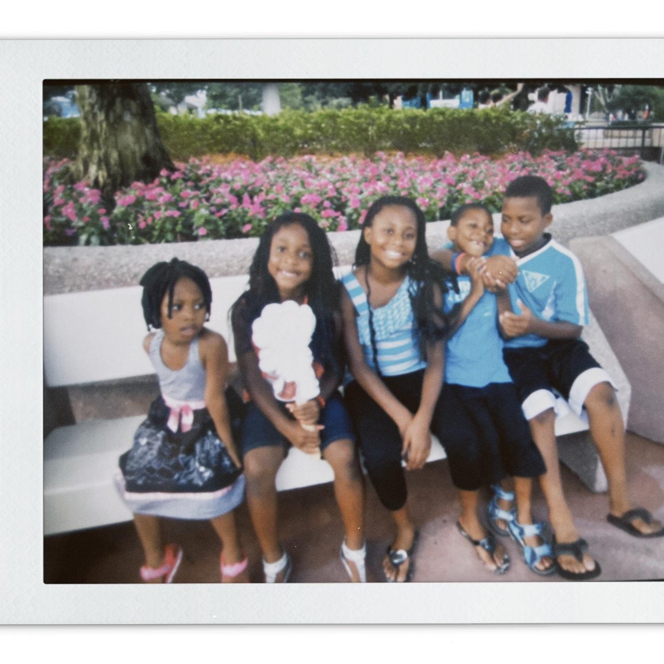 Preye and her siblings in Disney World. From left to right: Tamara (sister), Giannie (family friend), Preye, Richie (brother), Sage (brother).