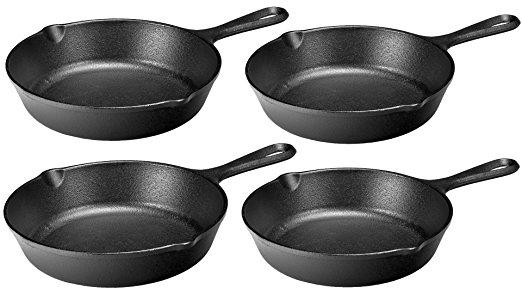 Lodge LMS3 Miniature Skillet, 3.5-inch - Pack of 4