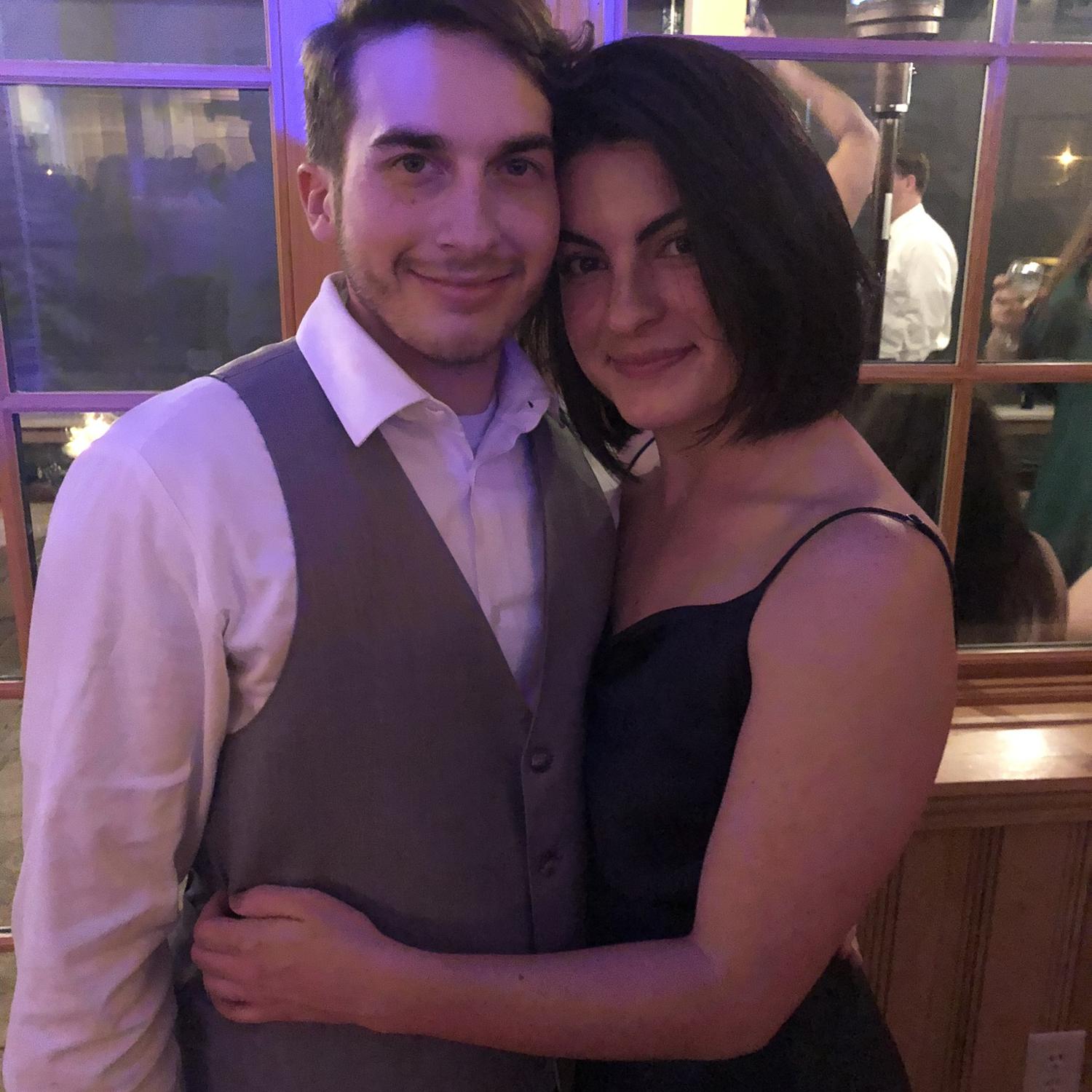 Our first wedding as a couple.