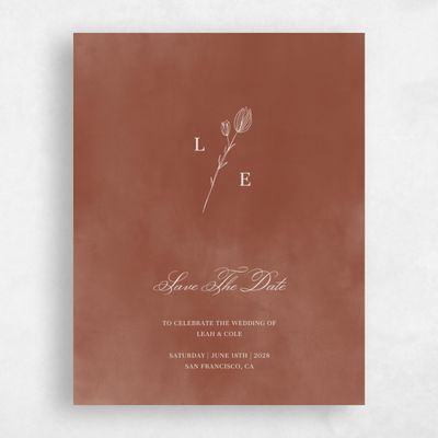 Rust, Orange Wedding Save the Date - Dubuque Stamp