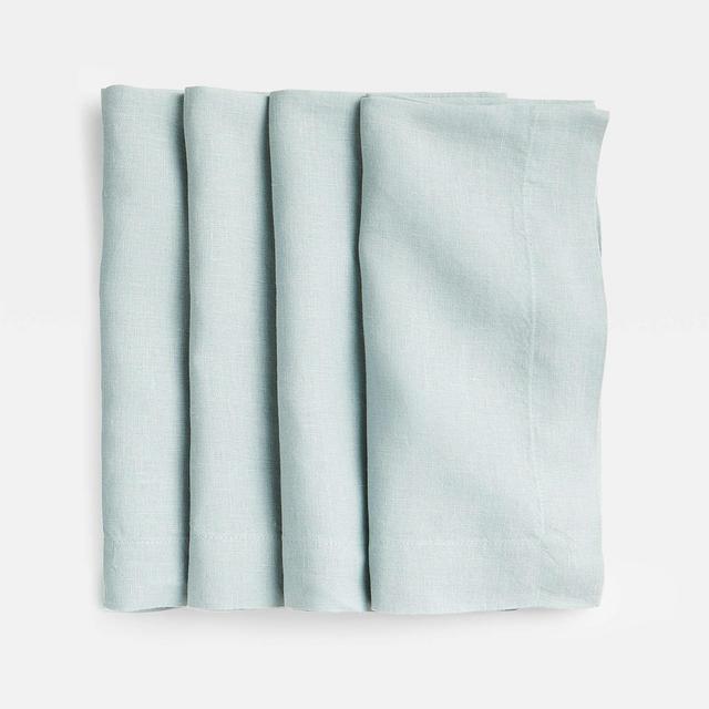 Marin Quiet Blue Organic Cotton Linen Napkin, Set of 4