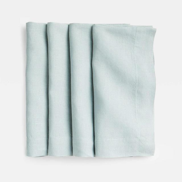 Marin Quiet Blue Organic Cotton Linen Napkin, Set of 4