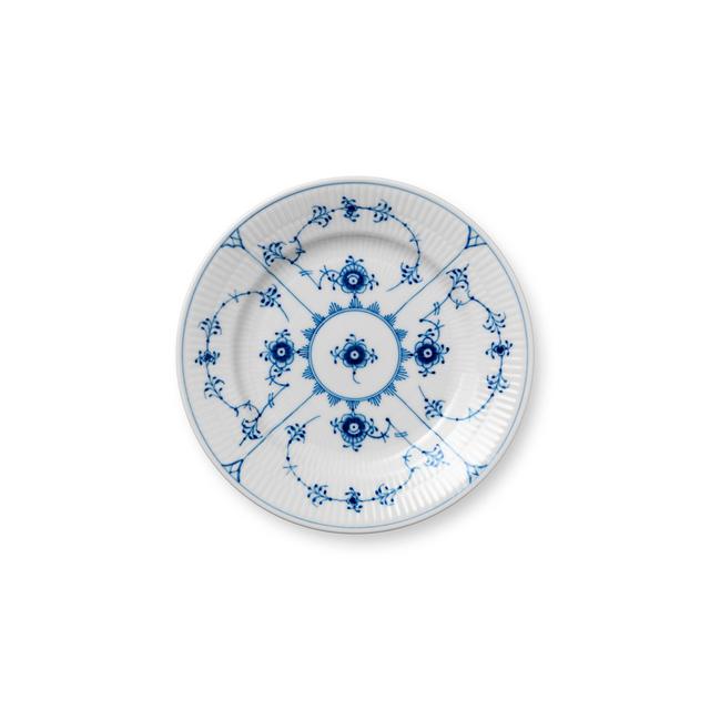 Blue Fluted Plain Bread Plate 17 cm