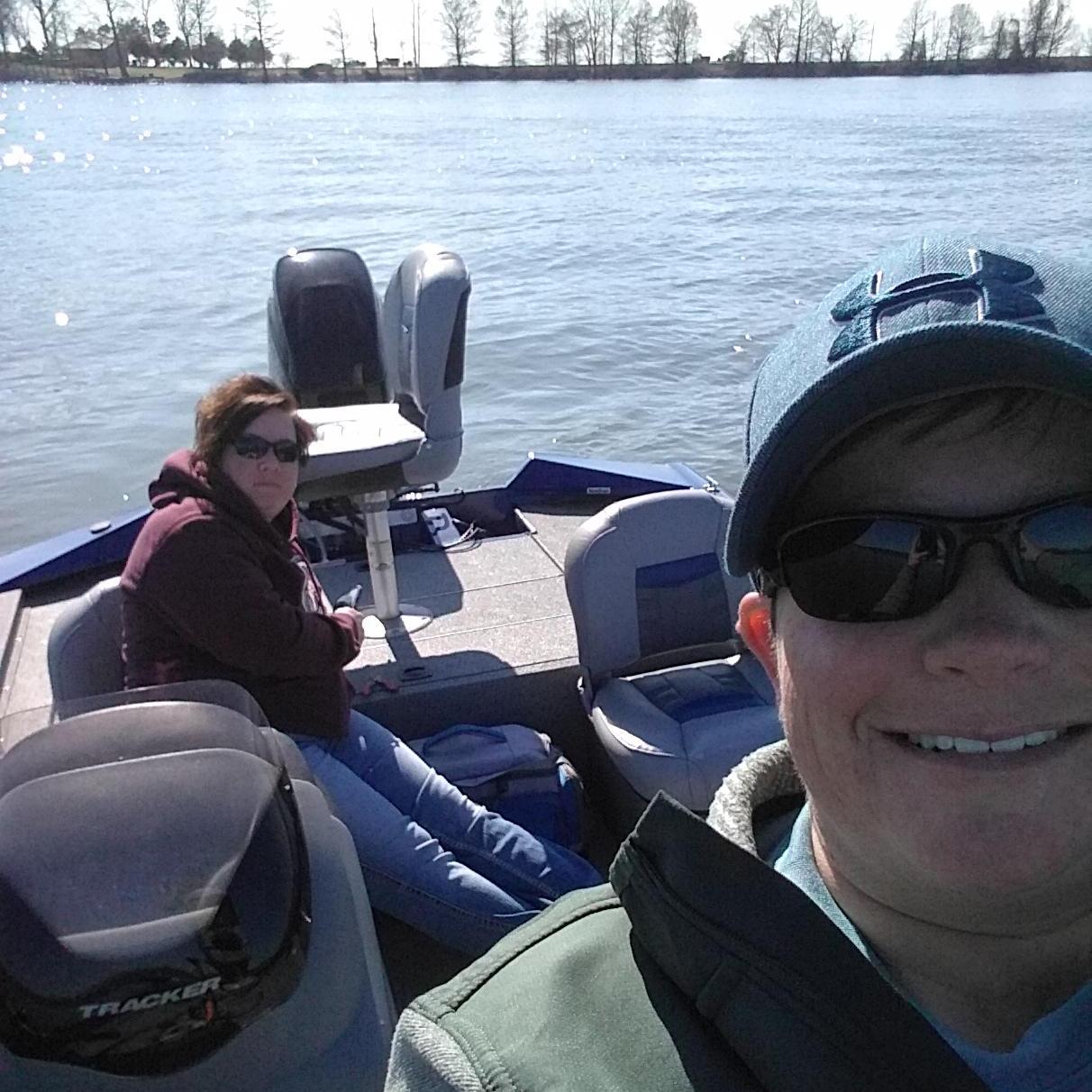 Who doesn't love fishing when it's cool and crisp outside....Jennifer doesn't! haha