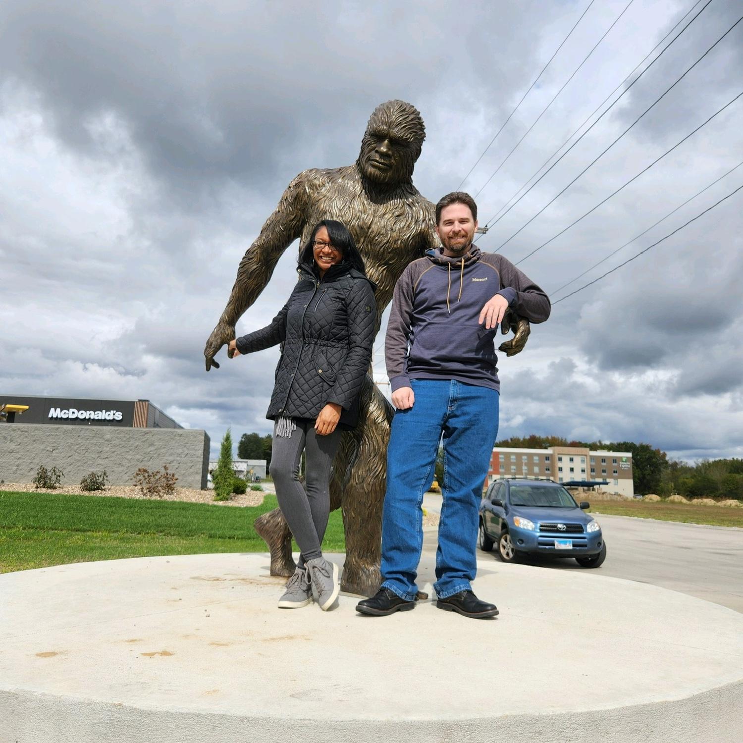 On a visit to Dustin's family, we had to take a picture with the Big Muddy Monster in Murphysboro, IL!