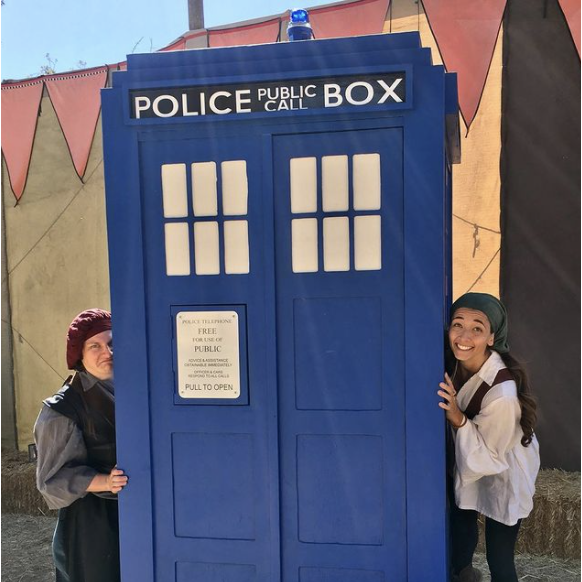 Renaissance faire and Doctor Who? Heck yes! We share a variety of nerdy interests :)