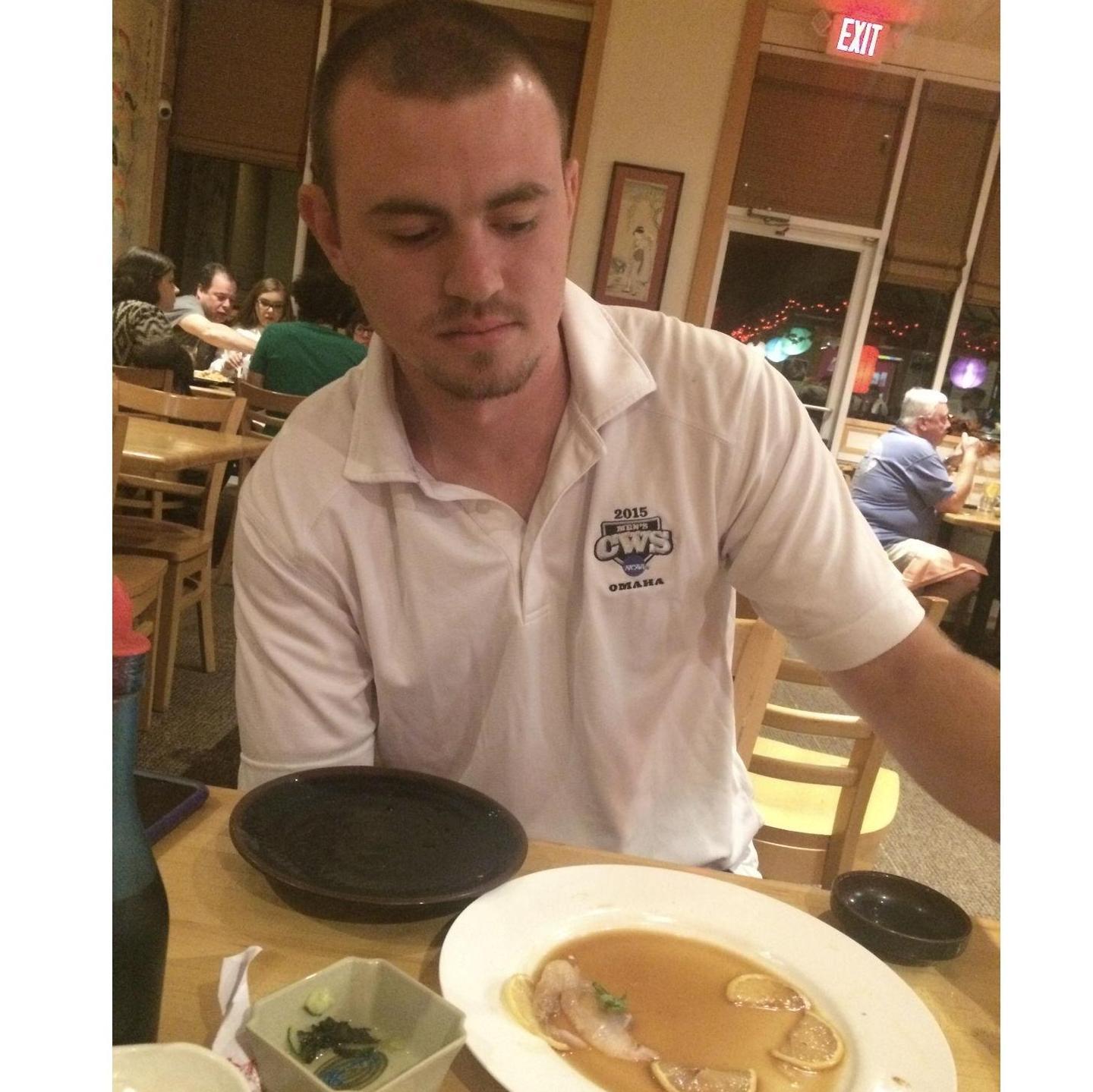 Sushi Sam's- where we had our first date. But this pic is from 2015