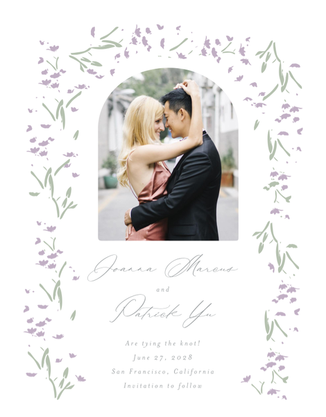 Regal Arch | Lilac | Zola Save The Dates