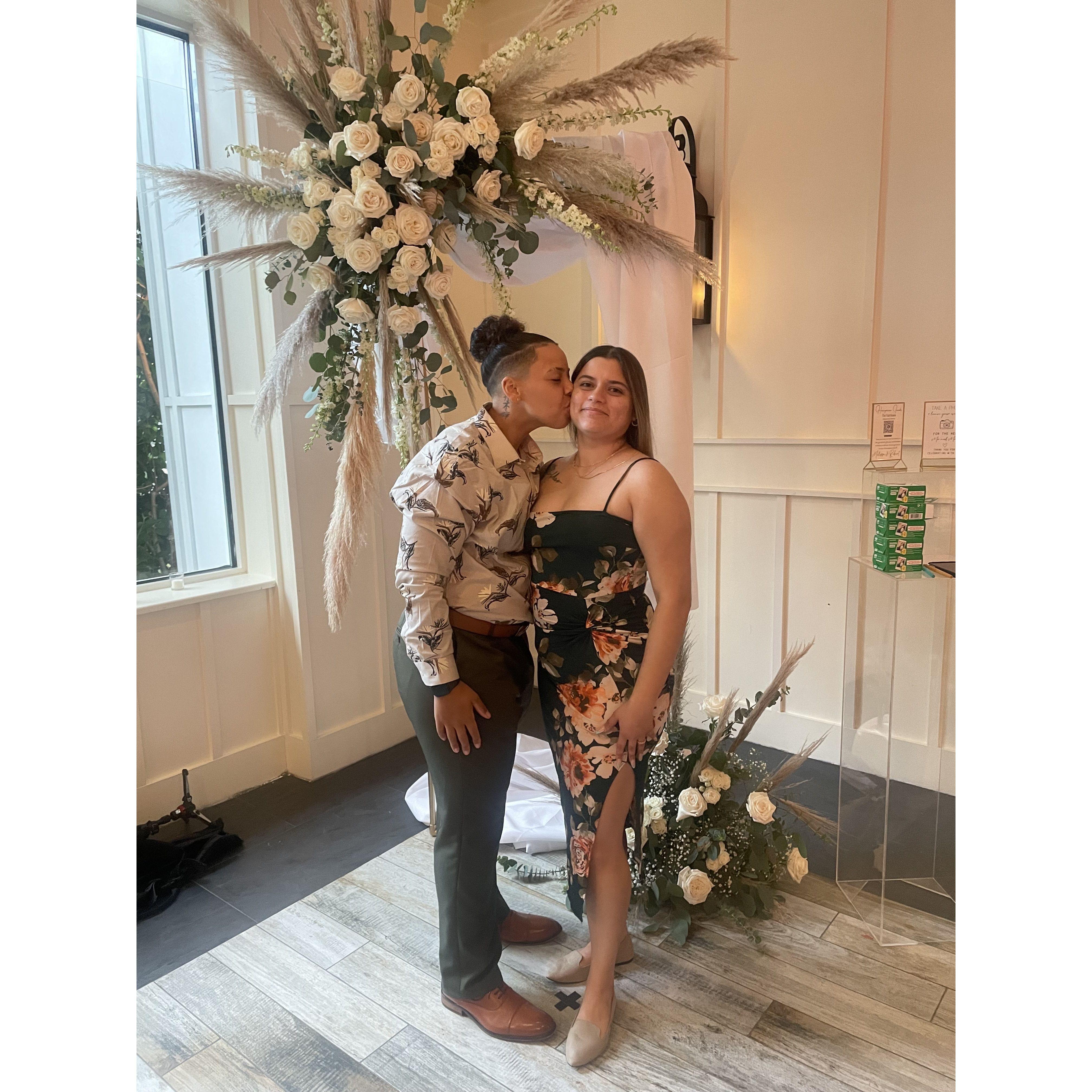 Our first wedding together