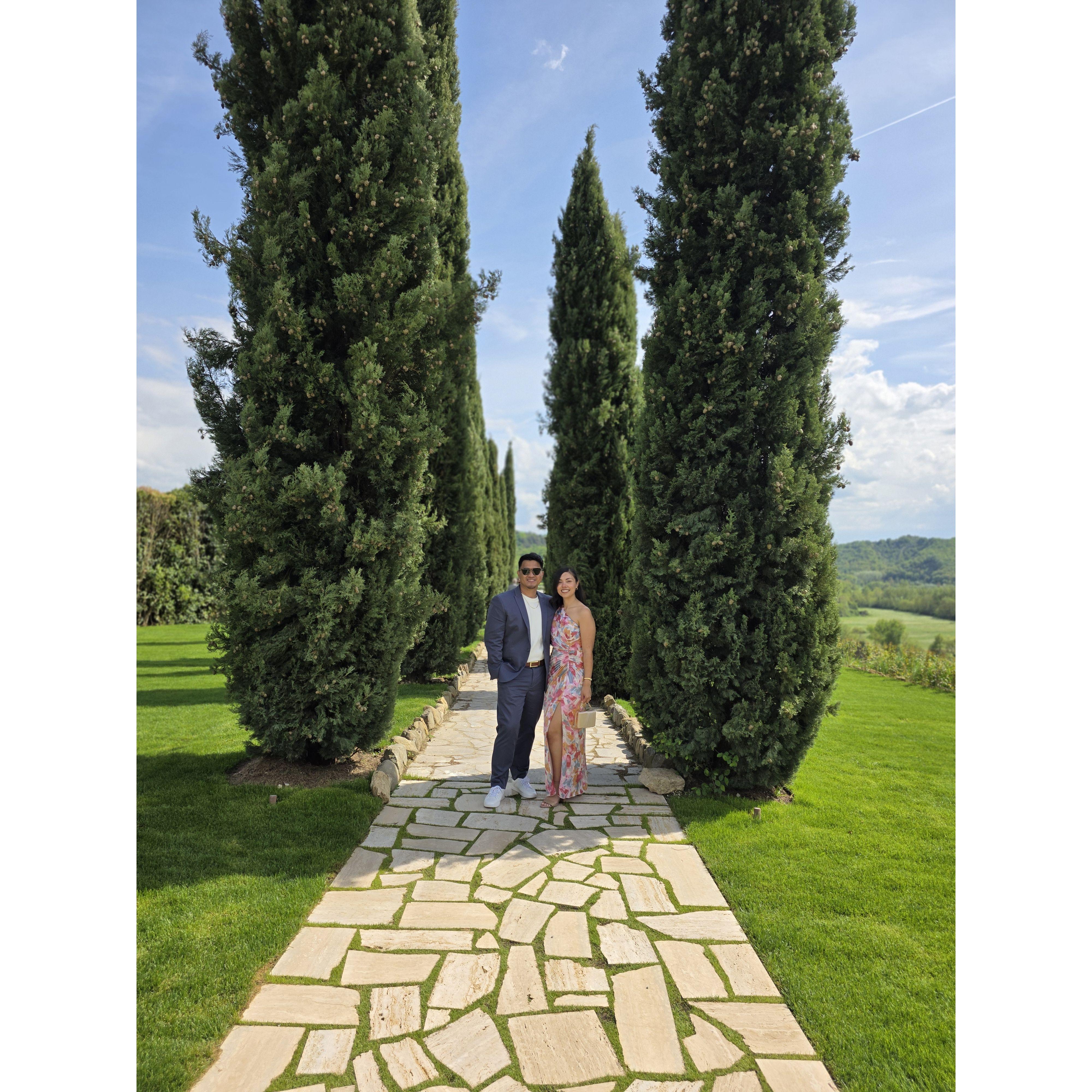 Tuscany: where the wine flows, the sun glows, and love grows.