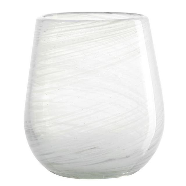 Laguna Recycled Stemless Wine Glasses, Set of 6 - White