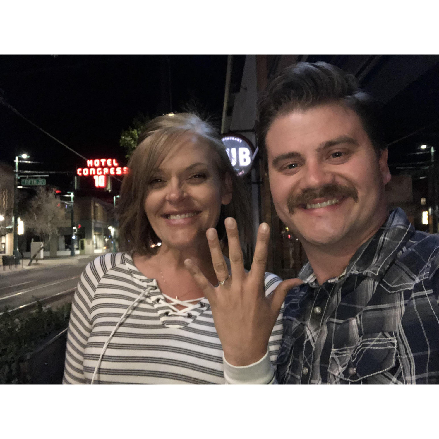 The night Ben proposed, and I said "YES!"
