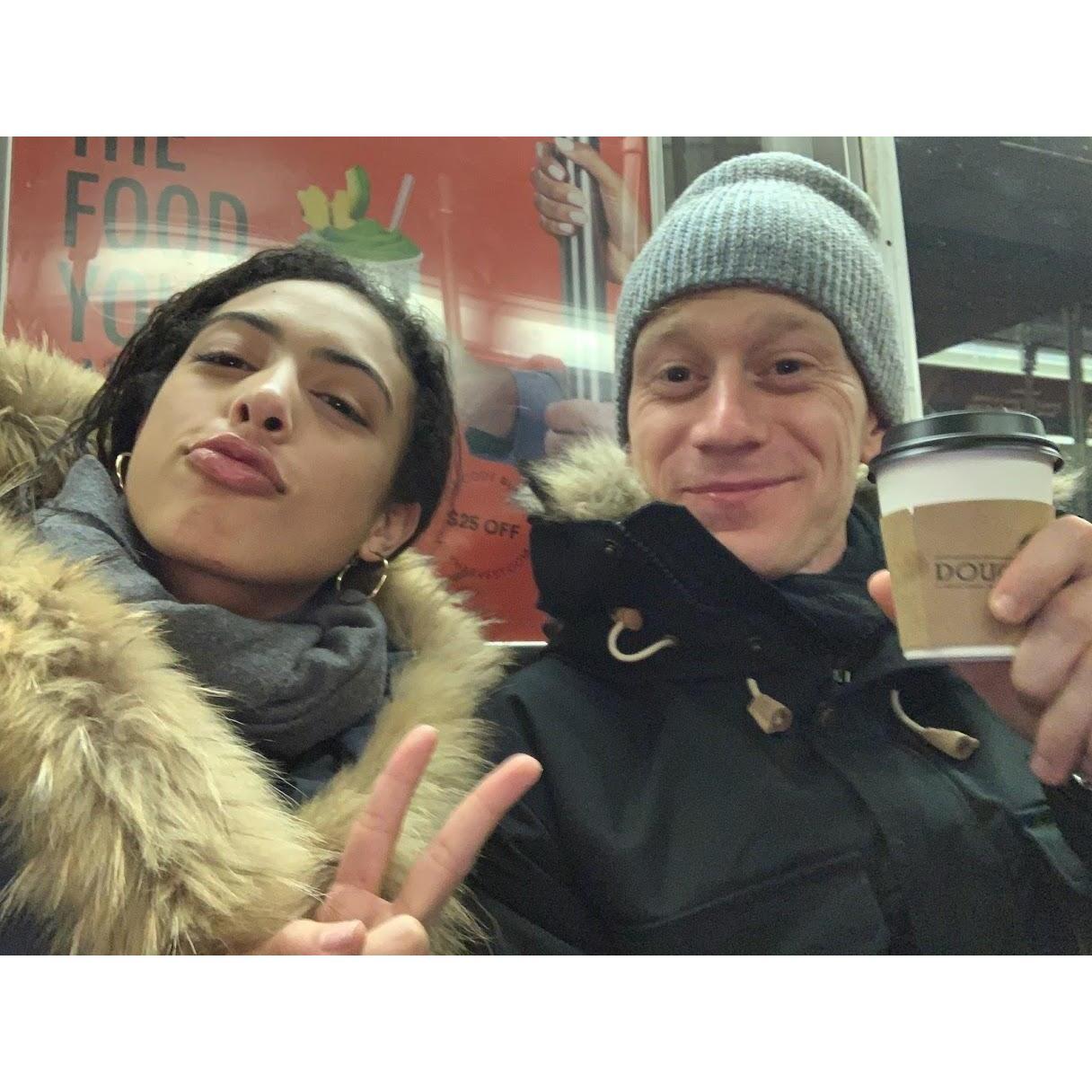 Sydney and Andrew celebrating Andrew's (3 month late) purchase of a winter coat!
February 2020