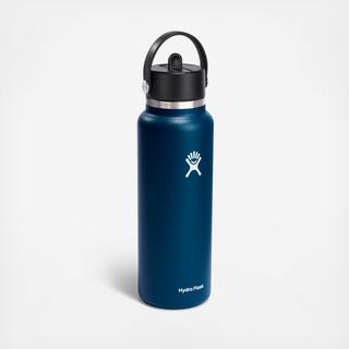 40 oz. Wide Mouth Bottle with Flex Straw Cap
