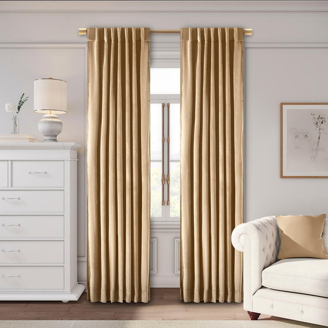 Ricardo Premium Velvet Rod Pocket With Back Tabs Curtain Panel 50"W x 84"L