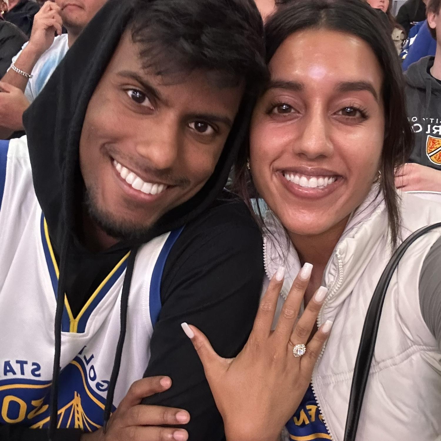 First Warriors game as a fiance :)