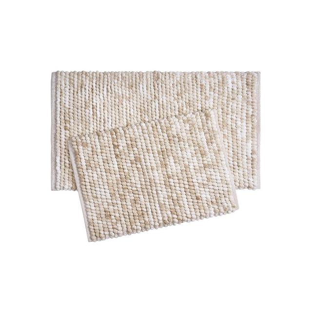 French Connection Space Dye Chunky Chenille 2-Pc. Bath Rug Set