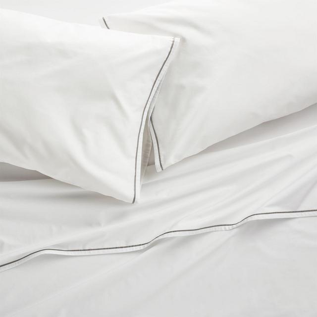 Haven King Grey Percale Sheet Set