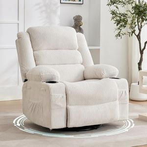 Oversized Rocker Recliner, Beige