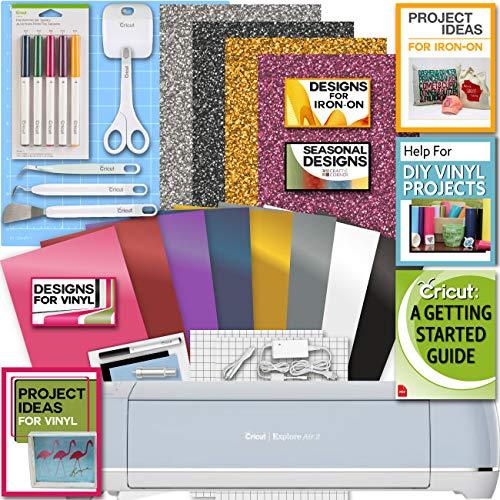 Cricut Explore Air 2 Blue Machine Bundle Iron On Vinyl Pack Tools Pen Design Guide