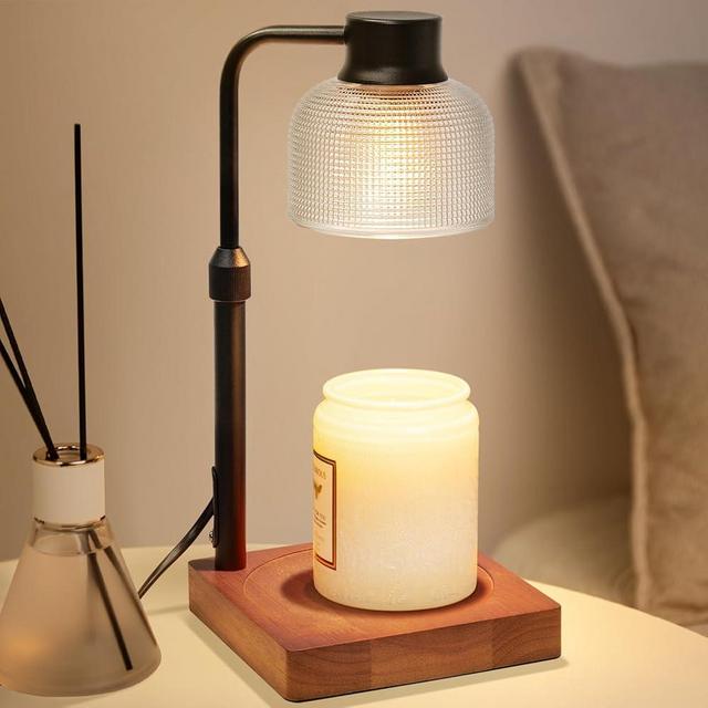 KLL Candle Warmer Lamp: Home Decor Candle Lamp with Timer - Dimmable Candle Warmer Adjustable Height - House Warming Gifts for New Home Bedroom Decor