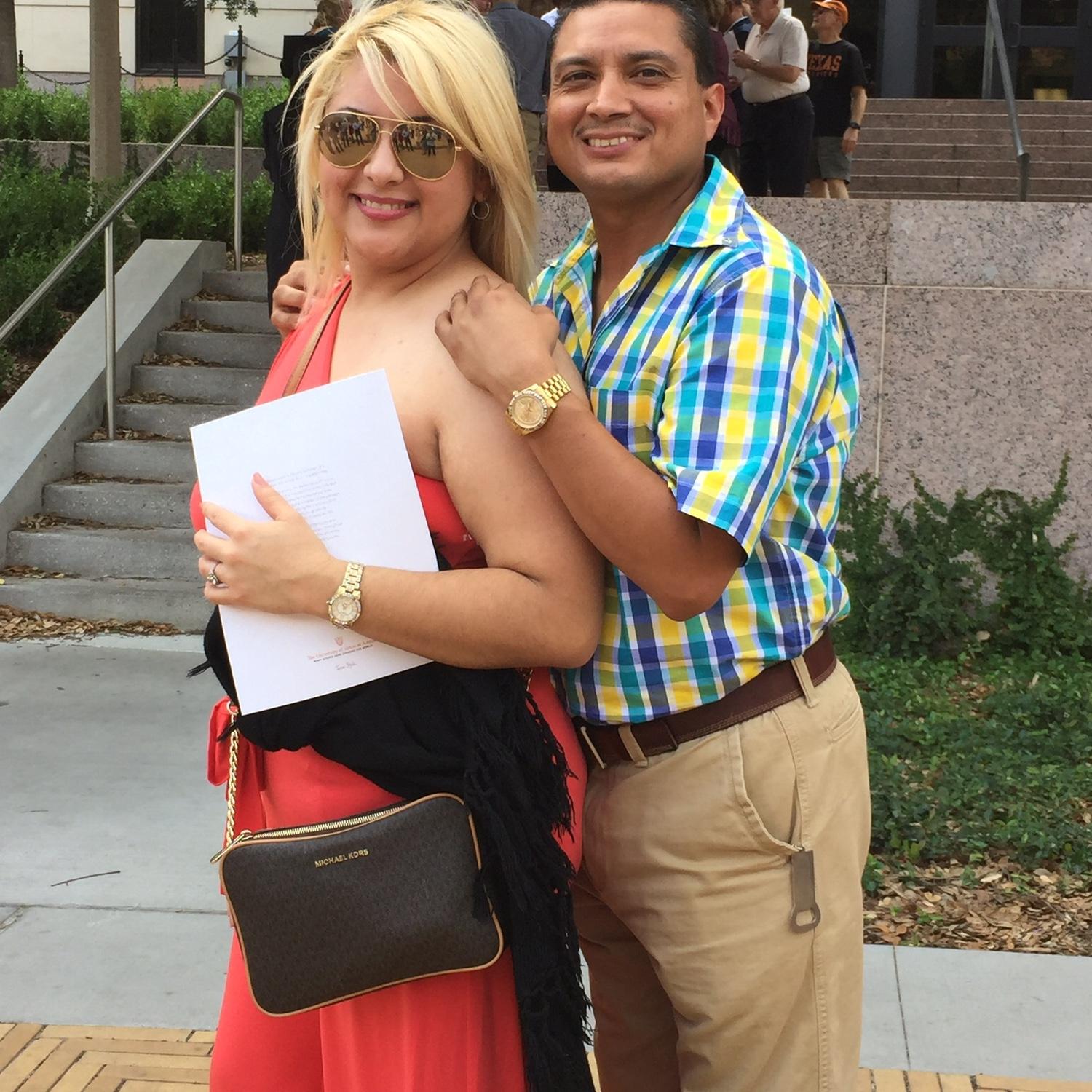 In Bernadette’s graduation @ UTAustin 💞