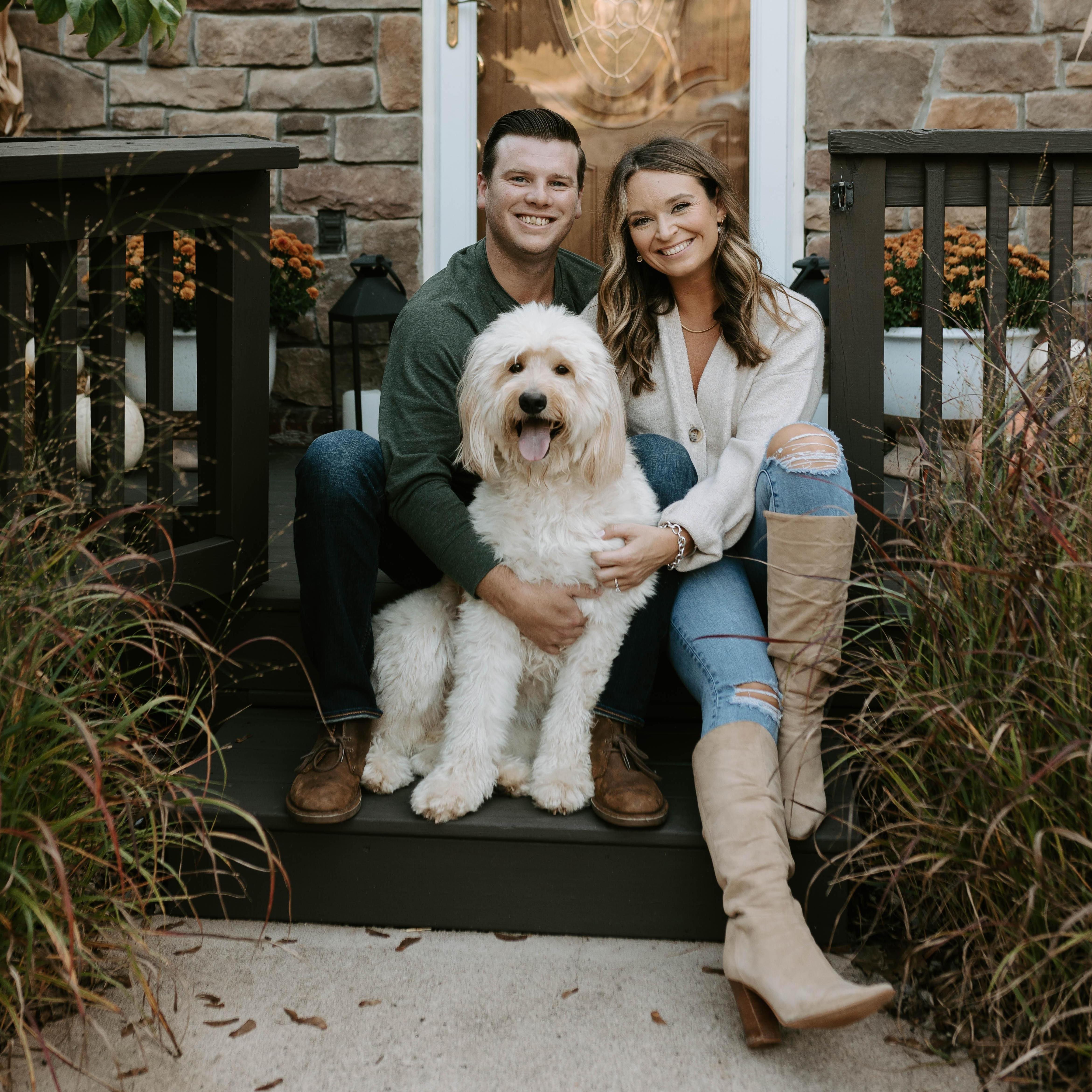 We love our home so much, we got some of our engagement photos in front of it!