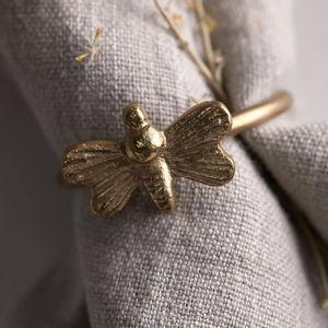 Brass Bee Napkin Rings, Set of 4